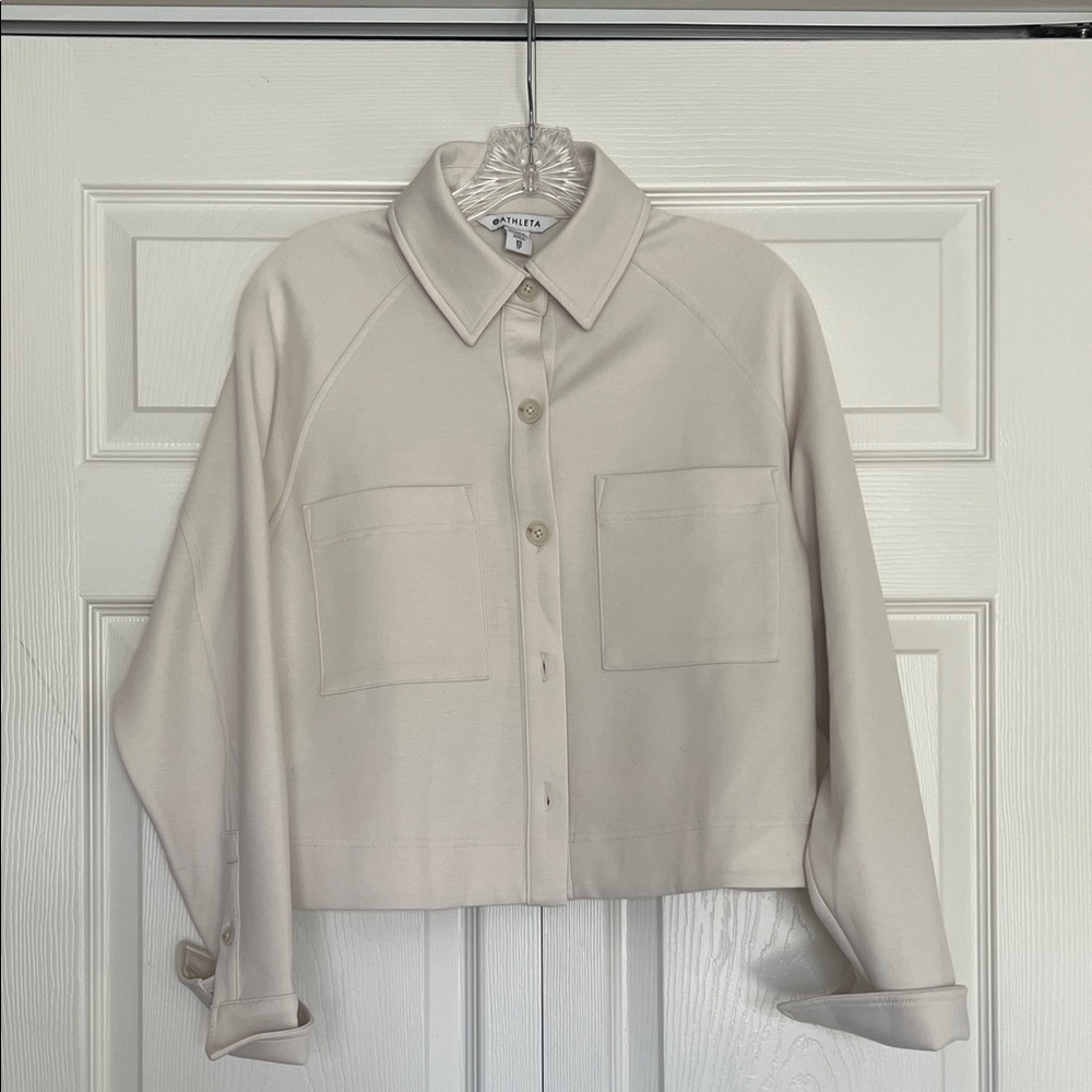 Athleta Cream Cropped Jacket- worn once